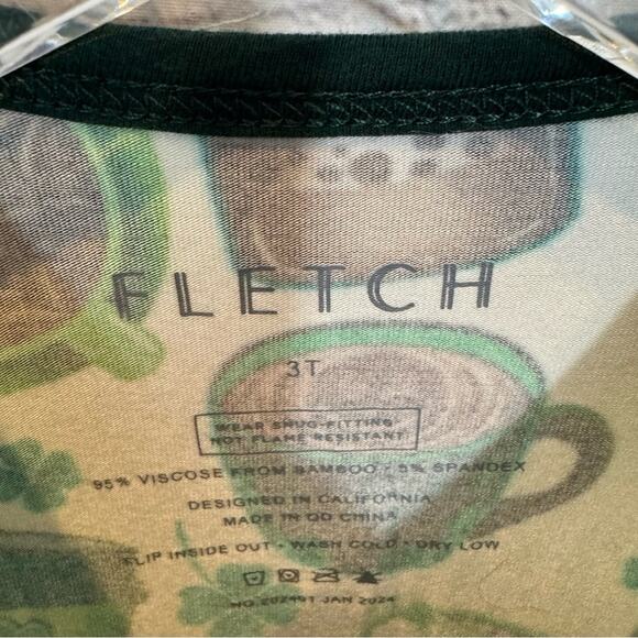 Fletch Bamboo St. Patricks Day Coffee Bamboo Zip Romper - Picture 2 of 5